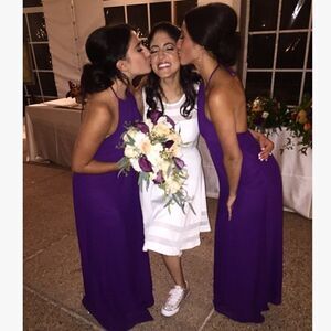 Grape purple formal maxi dress